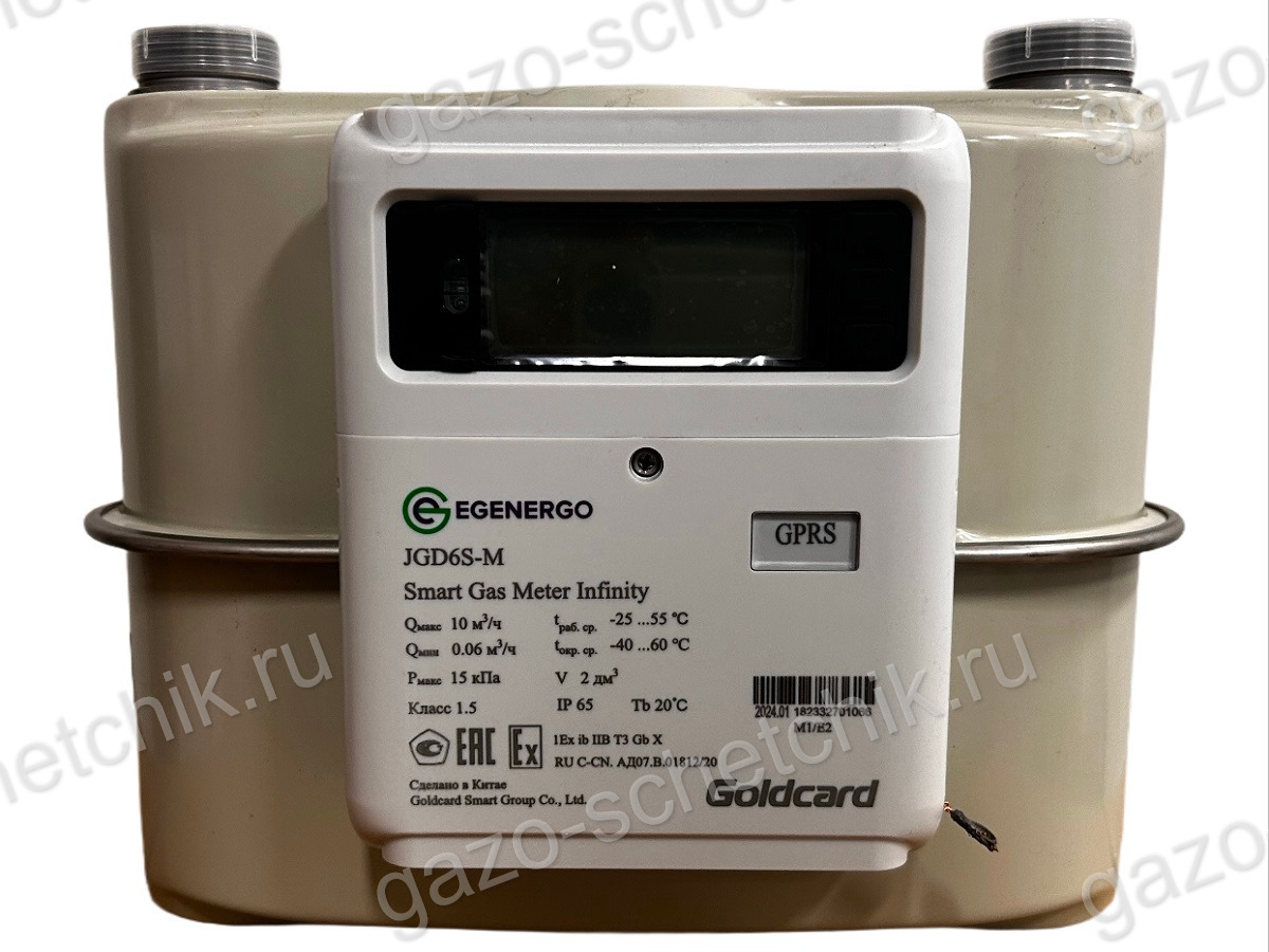 Газовый счетчик GoldCard Infinity G6 250 мм Газовый счетчик GoldCard Infinity G6 250 мм